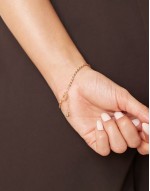 cherry charm bracelet in gold
