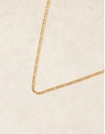 Lost Souls stainless steel 18ct gold plated figaro chain necklace